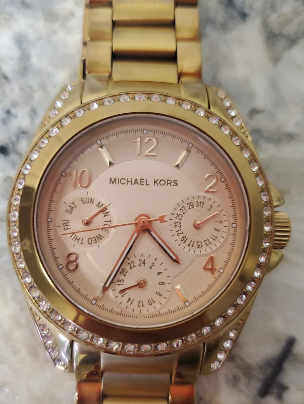 MICHAEL KORS Rose Gold Crystal-Trim Women's Watch